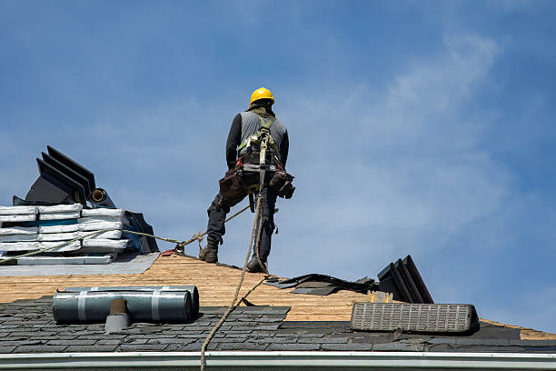 Professional Storm Damage Roof Repair technician working in Lindsay, CA